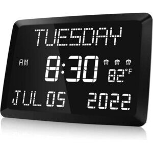 Digital Clock 11.5" Large Display Digital Wall Clock Adjustable Brightness Indoo